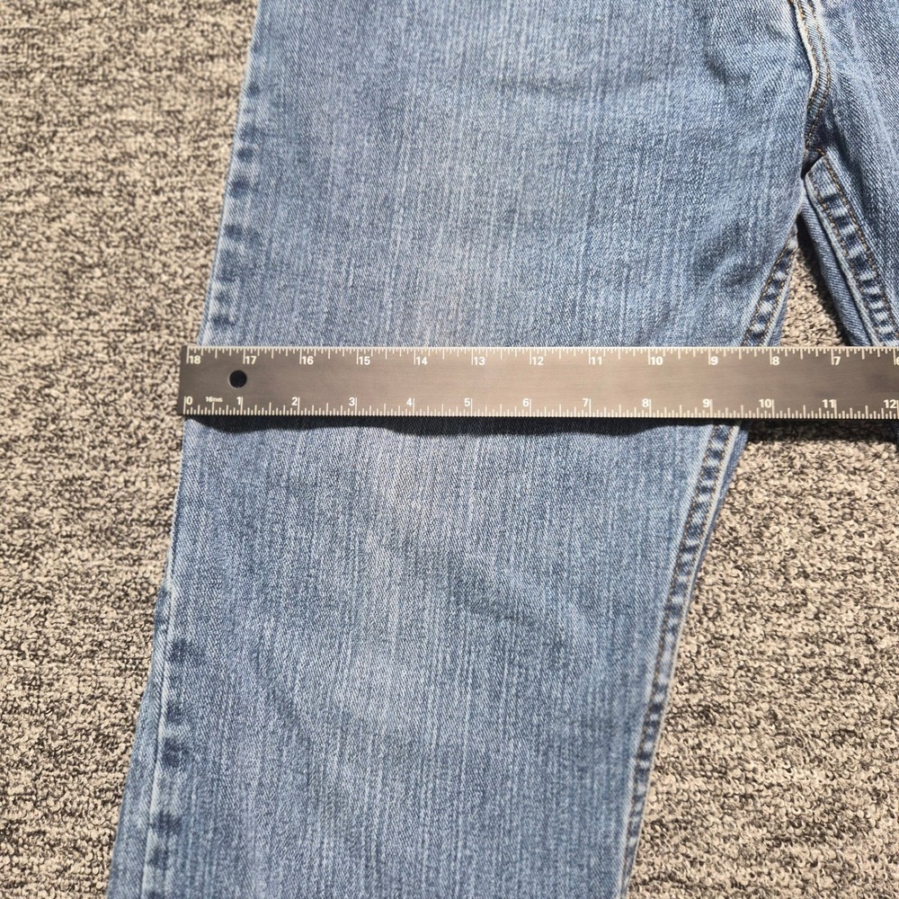 Wrangler Authentic Jeans Mens 34x29 Regular Fit Blue Denim 9WRGAMS Mid Wash - Picture 9 of 11